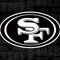 NFL San Franciso 49ers Black & White Galaxy Buds Live Skin